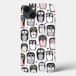 iPhone 13 Coque arrière - plan d'illustration d'oiseau de pingouin