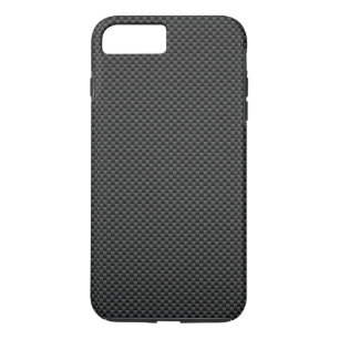 Coque iPhone 8 Plus/7 Plus Arrière - plan d'impression en fibre de carbone no