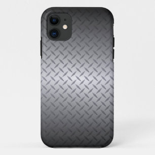 Coque Case-Mate iPhone Arrière - plan en acier noir à brillant pour dalle