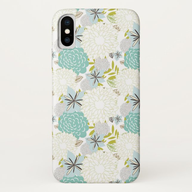 Coques Case-Mate iPhone Arrière - plan floral (Dos)