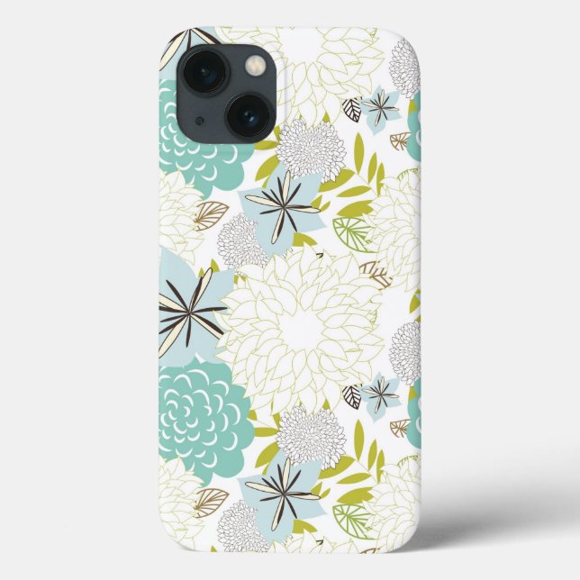 Coques Case-Mate iPhone Arrière - plan floral (Verso)