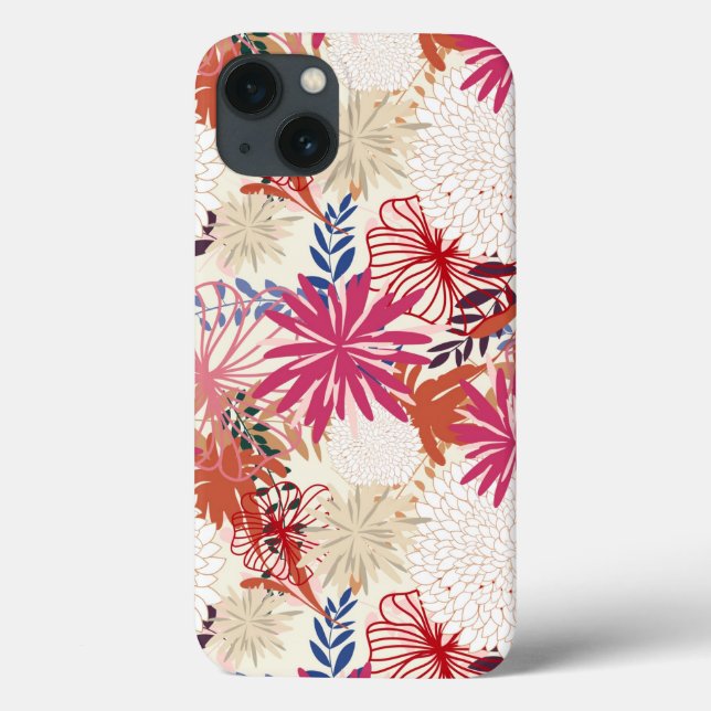 Coques Case-Mate iPhone Arrière - plan floral 3 (Verso)