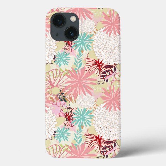 Coques Case-Mate iPhone Arrière - plan floral 4 (Verso)