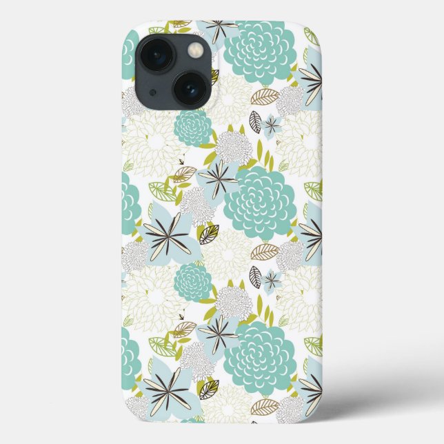 Coques Case-Mate iPhone Arrière - plan floral 5 (Verso)