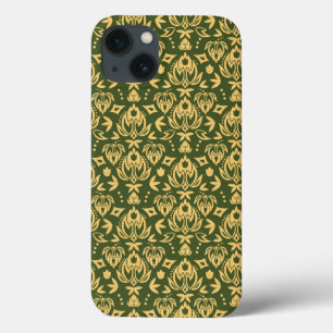 Etui iPhone Case-Mate Arrière - plan floral en bois de motif de damassé