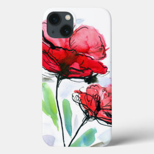Case-Mate iPhone Case Arrière - plan floral peint par résumé