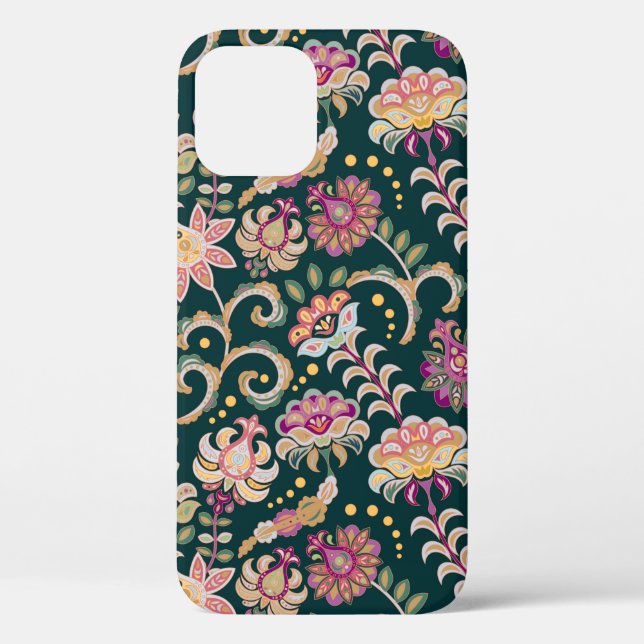 Coques Case-Mate iPhone Arrière - plan floral sans couture. Fleurs roses e (Verso)