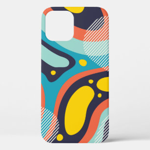 Case-Mate iPhone Case Arrière - plan géométrique créatif coloré avec mot