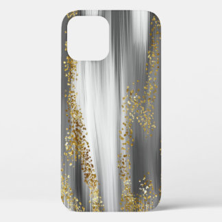 Case-Mate iPhone Case arrière - plan gris avec l'or glitterart, or, or,