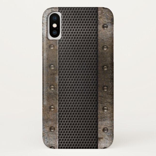 Coques Case-Mate iPhone Arrière - plan grunge en métal (Dos)