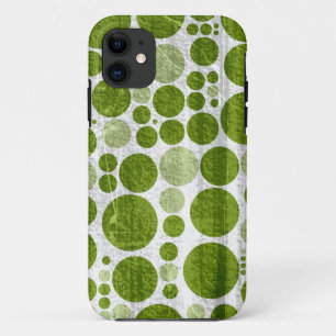 Coque Case-Mate Pour iPhone Arrière - plan grunge sans couture 2 de pois vert