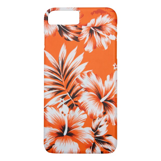 Coques Case-Mate iPhone Arrière - plan hawaïen de fleur de ketmie (Dos)