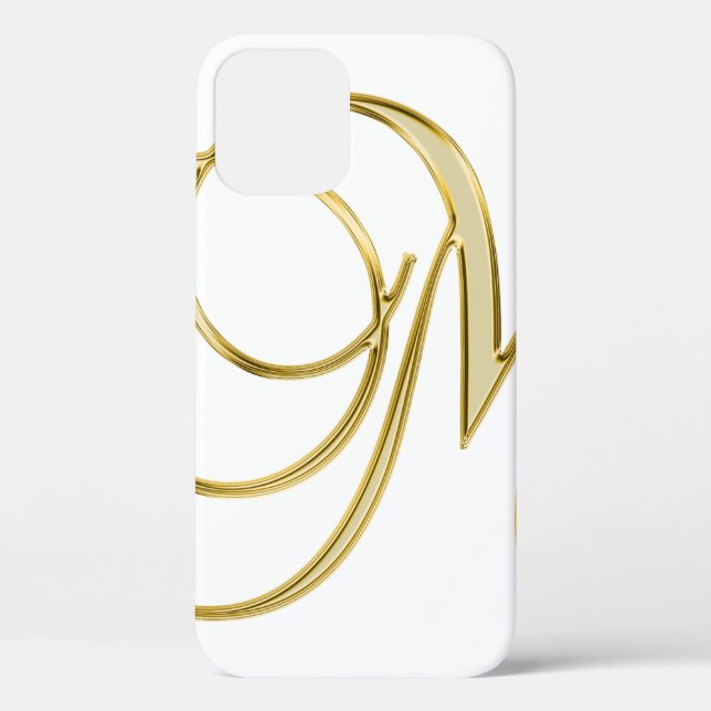 Coques Case-Mate iPhone Arrière - plan initial de lettre alphabet (Verso)