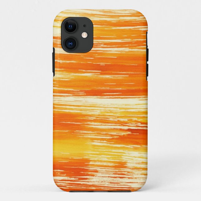 Coques Case-Mate iPhone Arrière - plan jaune abstrait d'aquarelle (Dos)