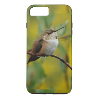 Coques Pour iPhone arrière - plan jaune colibri vert