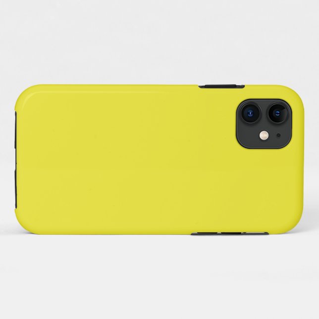 Coques Case-Mate iPhone Arrière-plan jaune uni vibrant (Dos (Horizontal))