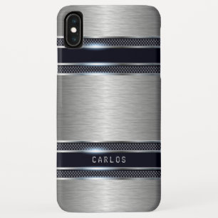 Case-Mate iPhone Case Arrière - plan métallique géométrique gris clair