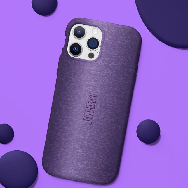 Coques Case-Mate iPhone Arrière - plan métallique violet (Créateur téléchargé)