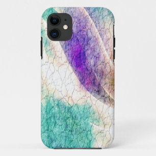 Coque Case-Mate Pour iPhone Arrière - plan mural de crack gris violet et bleu