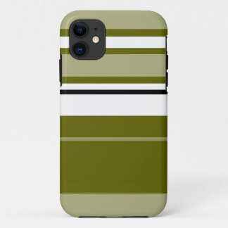 Etui iPhone Case-Mate Arrière - plan Olive White Black Stripes