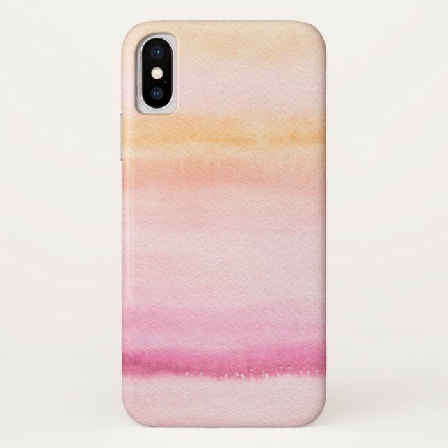 Coques Case-Mate iPhone Arrière - plan peint à la main 4 d'aquarelle (Dos)