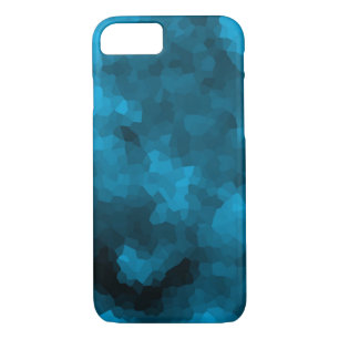 Coque Case-Mate iPhone Arrière - plan polygonal abstrait bleu