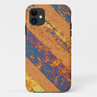 Case-Mate iPhone Case arrière - plan rayé vintage (Jaune, Bleu, Violet)