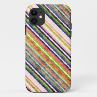 Etui iPhone Case-Mate arrière - plan rayé vintage (violet, rose, rouge)