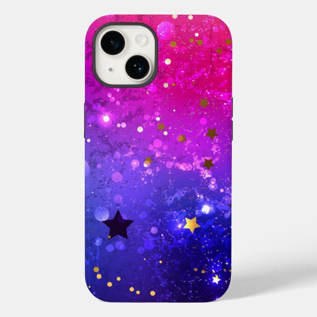 Coques Case-Mate iPhone Arrière - plan rose brillant (Verso)