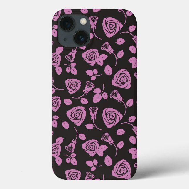 Coques Case-Mate iPhone Arrière - plan Rose floral (Verso)