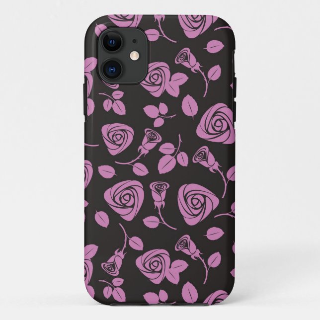 Coques Case-Mate iPhone Arrière - plan rose floral (Dos)