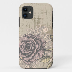 Case-Mate iPhone Case Arrière - plan rose rose vintage
