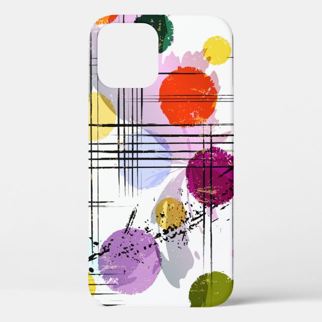 Coques Case-Mate iPhone Arrière - plan sans couture inspiré par l'art Abst (Verso)