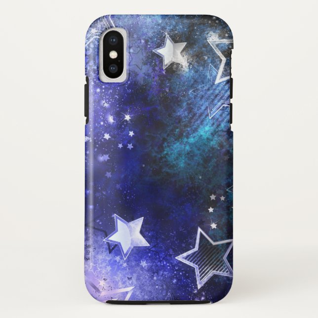 Coques Case-Mate iPhone Arrière - plan spatial avec étoiles (Dos)