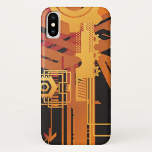Coque iPhone X Arrière - plan tramé technique
