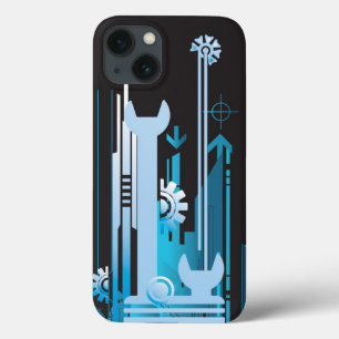 Coques Pour iPhone Arrière - plan tramé technique 3