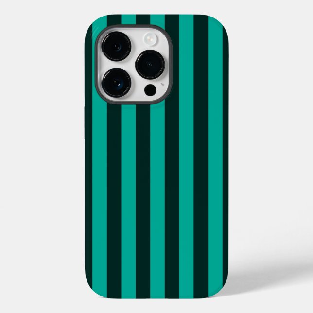 Coques Case-Mate iPhone Arrière - plan Turquoise Stripes prêt à Customiser (Verso)