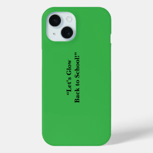 Coque Case-Mate iPhone Arrière-plan vert néon plat - Texture scolaire