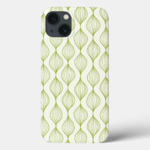 Coque Case-Mate iPhone Arrière - plan vertical vert de motif d'ogee