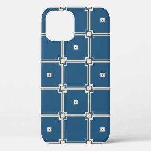 Case-Mate iPhone Case Arrière - plan vintage géométrique et élégant.