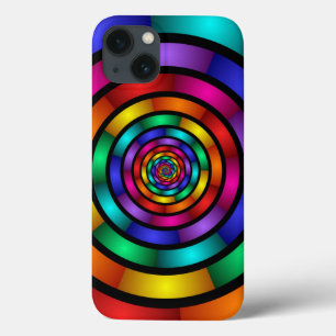 Coques Pour iPhone Arrondi et psychédélique coloré Art moderne fracta