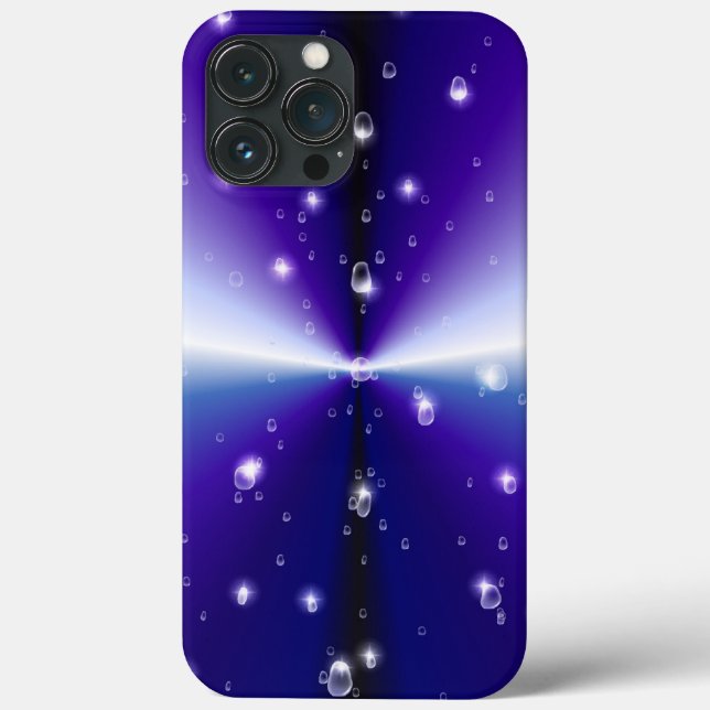 Coques Case-Mate iPhone Arrosage avec étoiles sur bleu violet noir arc-en- (Verso)