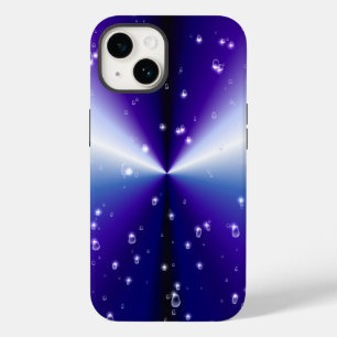 Coque Case-Mate iPhone Arrosage avec étoiles sur bleu violet noir arc-en-