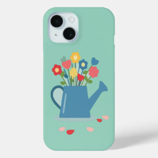 Coque Case-Mate iPhone Arrosoir Charmant avec des Fleurs Lumineuses de Pr