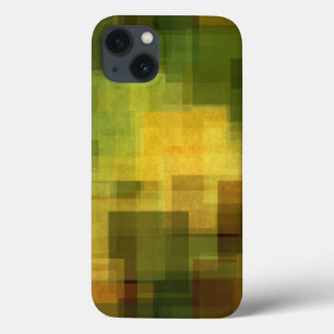 iPhone 13 Coque art 2 géométriques abstraits colorés vintages