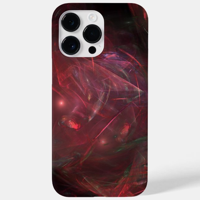 Coques Case-Mate iPhone art abstrait cristal de pierre rouge   (Verso)