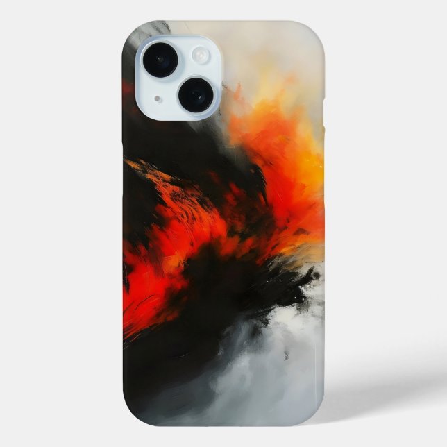Coques Case-Mate iPhone Art Abstrait de la colère (Verso)
