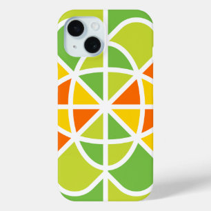 Coque Case-Mate iPhone Art abstrait de soleil géométrique vibrant