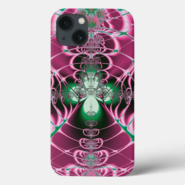 Coques Case-Mate iPhone Art Abstrait Fleur Rouge (Verso)