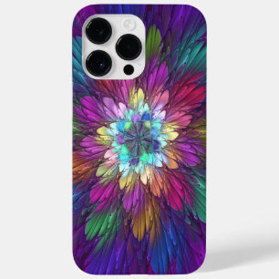 Coque Case-Mate iPhone Art abstrait fractal de fleurs psychédéliques colo